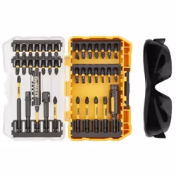 Jeu d'embouts et d'adaptateurs FLEXTORQ 38pcs le jeu d'embouts et de lunettes DT70740T de 38 pièces comprend : - Embouts de 2 ...