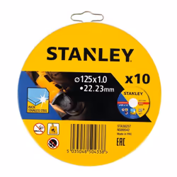 Set de 10 disques de coupe INOX STANLEY STA38257-XJ - Disques de coupe pour meuleuses - Qualité professionnelle, conçue pour  ...