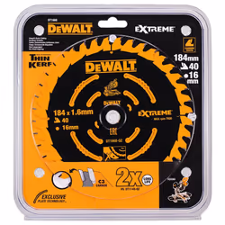 Lame de scie DeWalt DT1668-QW; 185x1,6x16,0 mm; Z40; 20°