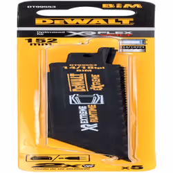 description Lame de scie alternative bimétallique XR EXTREME RUNTIME Longueur : 152 mm Pas de dent 1,8-1,4 mm Métaux, tuyaux, ...