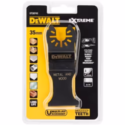 Lame de scie DeWalt DT20743-QZ; 35 mm Code EAN : 5035048542620 Marque : DeWalt Poids du produit (kg) : 0.1