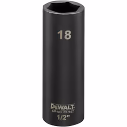 DT7552-QZ - Clé à chocs Ø 18mm 1/2" Description Clé à chocs Ø 18mm 1/2" Motif convexe à 6 points pour plus de durabilité Test ...