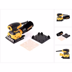 Contenu du paquet: - 1x DeWalt DWE 6411 Ponceuse vibrante 230 W - 1x Sac à poussière - 1x Capot de protection - 1x Papier abr ...