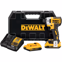 DeWALT DCF887D2-QW, Douille à choc, Noir, Jaune, 1/4", 3250 tr/min, 240 tr/min, Batterie