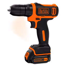 Black & Decker BDCD12-QW perceuse Sans clé Noir, Orange