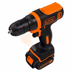 Black & Decker BDCD12-QW perceuse Sans clé Noir, Orange