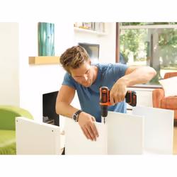 Black & Decker BDCDD12-QW perceuse Sans clé Noir, Orange - Vue supplémentaire 4