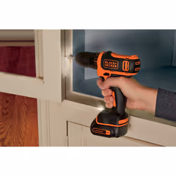 Black & Decker BDCDD12K-QW perceuse Sans clé Noir, Orange