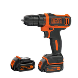 Black & Decker BDCDD12KB-QW perceuse Sans clé Noir, Orange