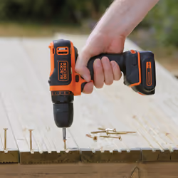 Black & Decker BDCDD12K1B-QW perceuse 550 tr/min Noir, Orange