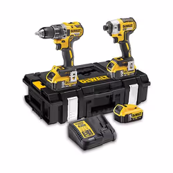 DeWALT DCK266P3-QW, Tournevis électrique, Poignée de pistolet, Noir, Jaune, Batterie, 18 V, Lithium-Ion (Li-Ion)