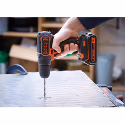 Black & Decker BDCD18K-QW perceuse 650 tr/min Noir, Orange