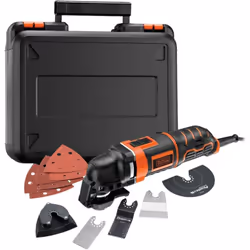 Outil multifonction 280W - BLACK+DEKKER - 12 accessoires et coffret de rangement - MT280KA-QS - Moteur puissant de 280W, entr ...