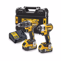 DeWALT DCK268P2T-QW, Tournevis électrique, Poignée de pistolet, Noir, Jaune, Batterie, 18 V, Lithium-Ion (Li-Ion)