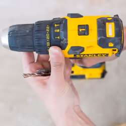 Stanley FMC627D2-QW perceuse 1800 tr/min Sans clé Noir, Jaune