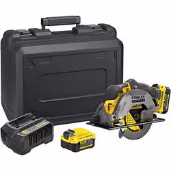 Scie circulaire sans fil Stanley SFMCS500M2K-QW; 18 V; 2x4,0 Ah accu.