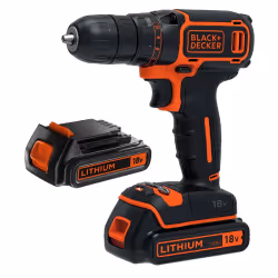 Black &amp; Decker BDCDC18B-QW Perceuse-visseuse 18 V avec 2 batteries 1,5 Ah