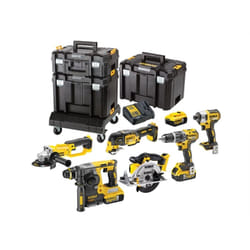 Ensemble d'outils Dewalt DCK654P3T (DCD796 + DCF887 + DCG412 + DCS355 + DCS391 + DCB273); 18 V; 3x5,0 Ah accu.