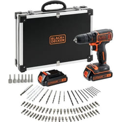 Black & Decker BLACK+DECKER BDCDC18BAFC-QW Perceuse-visseuse sans fil, 18 V, Noir/orange