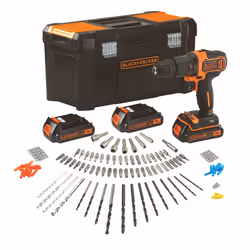 Black & Decker BDCHD181B3A perceuse Noir, Orange