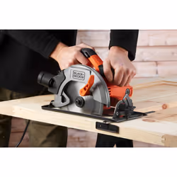 Black & Decker CS1550-QS scie circulaire portative 19 cm Noir, Orange 5500 tr/min 1500 W