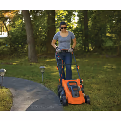 Black & Decker LM2000-QS tondeuse à gazon Marcher derrière un tracteur tondeuse Secteur Noir, Orange - Vue supplémentaire 4