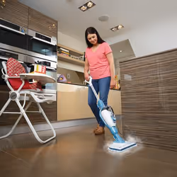 Black & Decker FSMH1321J nettoyeur vapeur Steam mop 0,5 L 1300 W Bleu, Blanc