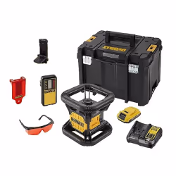 DeWALT dce074d1r de QW Niveau laser rotatif 18 V avec étui et accessoires