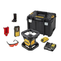 DeWALT dce074d1r de QW Niveau laser rotatif 18 V avec étui et accessoires