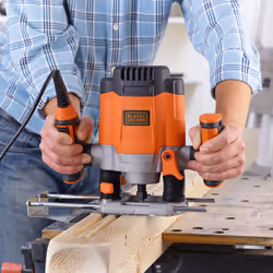 Black & Decker KW1200E-QS défonceuse et rogneuse Noir, Orange 28000 tr/min 1200 W - Vue supplémentaire 5