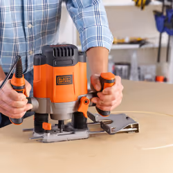 Black & Decker KW1200EKA-QS défonceuse et rogneuse Noir, Gris, Orange - Vue supplémentaire 4
