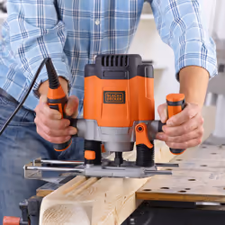 Black & Decker KW1200EKA-QS défonceuse et rogneuse Noir, Gris, Orange - Vue supplémentaire 5