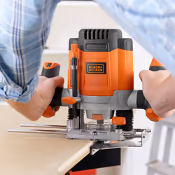 Black & Decker KW1200EKA-QS défonceuse et rogneuse Noir, Gris, Orange - Vue supplémentaire 6