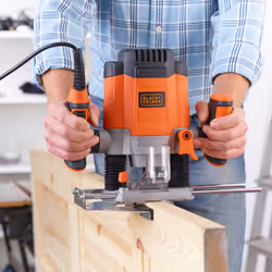 Black & Decker KW1200EKA-QS défonceuse et rogneuse Noir, Gris, Orange - Vue supplémentaire 7