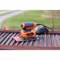 Black & Decker KA401LA Ponceuse orbitale 14000 tr/min Noir, Orange