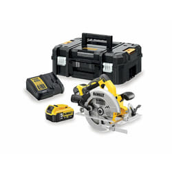 DeWALT DCS570P2-QW scie circulaire portative 18,4 cm Argent, Jaune 5500 tr/min