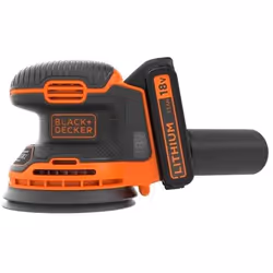 Black &amp; Decker BDCROS18, Ponceuse orbitale, Noir, Orange, 12000 tr/min, 1,3 mm, 82,5 dB, 71,5 dB