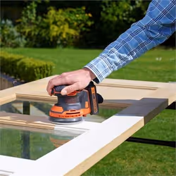 Black & Decker BDCROS18 ponceuse portative Ponceuse orbitale 12000 tr/min Noir, Orange - Vue supplémentaire 4