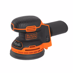 Black & Decker BDCROS18N-XJ, Ponceuse orbitale, Noir, Orange, 12000 tr/min, 1,3 mm, 82,5 dB, 71,5 dB