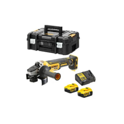 DeWALT DCG405P2-QW Meuleuse d'angle dcg405p2 18 V 5 Ah bürstenlos – Batteries Incluses, Chargeur, Accessoires et T STAK Box II – Max. Disques de diamètre 125 mm
