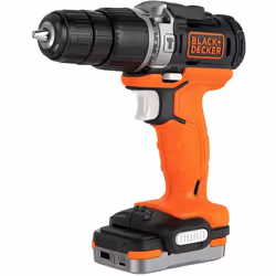 Black &amp; Decker BDCHD12S1-XJ, Perceuse à poignée pistolet, SDS, 1 cm, 1250 tr/min, 2,5 cm, 1 cm