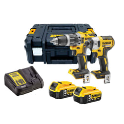 Ensemble d'outils DeWalt DCK266P2T-QW (DCD796 + DCF887); 18 V; 2x5,0 Ah accu.