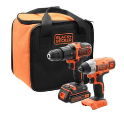 Black & Decker BCK21S1S-QW perceuse Noir, Orange