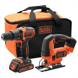 Black & Decker BCK22S1S-QW perceuse 1400 tr/min Noir, Orange