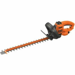 Black & Decker Black + Decker Elektro-Heckenschere (500W, 50 cm Schwertlänge, 22 mm Schnittstärke, Bügel-Zweithandgriff und transparentem Handschutz, für mittlere bis große Hecken)