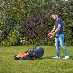 Black & Decker BEMW481BH tondeuse à gazon Tondeuse à gazon poussée Secteur Noir, Orange