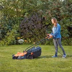 Black & Decker BEMW481BH tondeuse à gazon Tondeuse à gazon poussée Secteur Noir, Orange