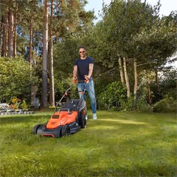 Black & Decker BEMW481BH tondeuse à gazon Tondeuse à gazon poussée Secteur Noir, Orange - Vue supplémentaire 4
