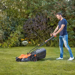 Black & Decker BEMW481ES tondeuse à gazon Tondeuse à gazon poussée Secteur Orange - Vue supplémentaire 7