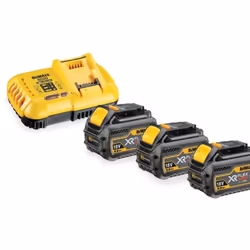 Le set chargeur et 3 batteries comprend : Chargeur 8A 18 - 54 V charge les batteries 54V XR FLEXVOLT et 18V XR Refroidissemen ...